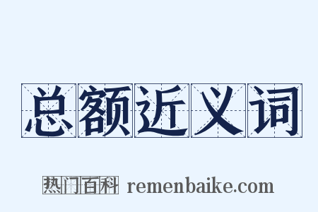 总额近义词是什么意思的图片